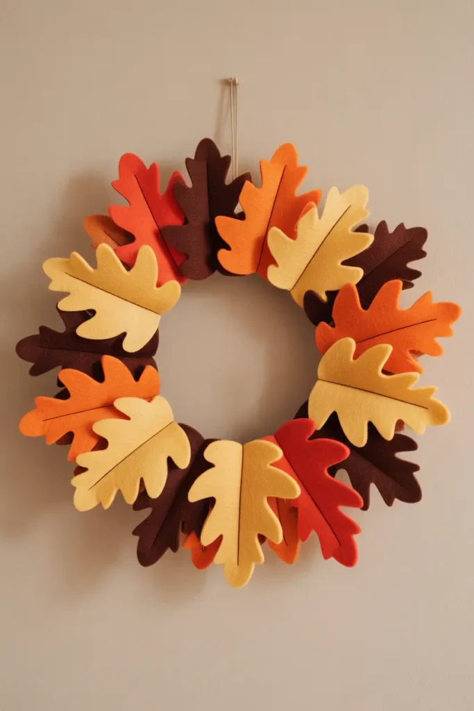 Autumn Leaf Felt Wreath
