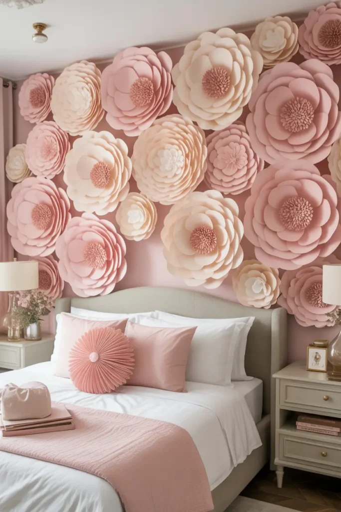 Blooming 3D Paper Flower Wall Art