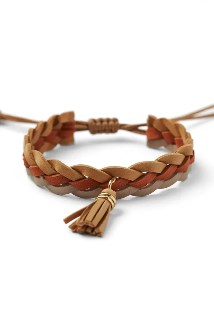 Braided Suede Tassel Bracelet