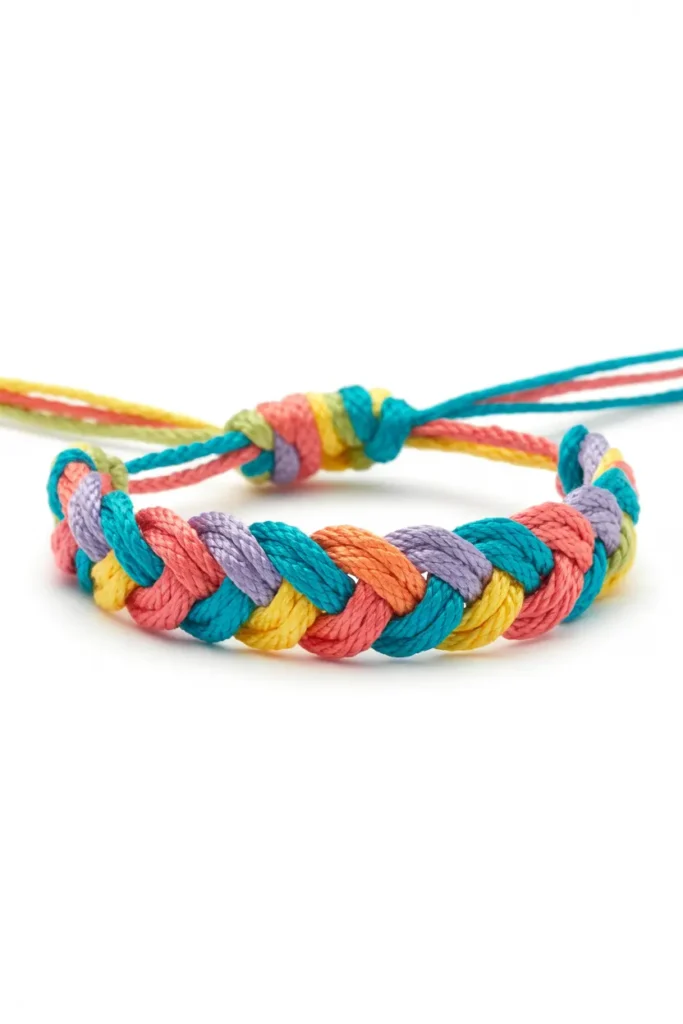 Colorful Friendship Knot Bracelet