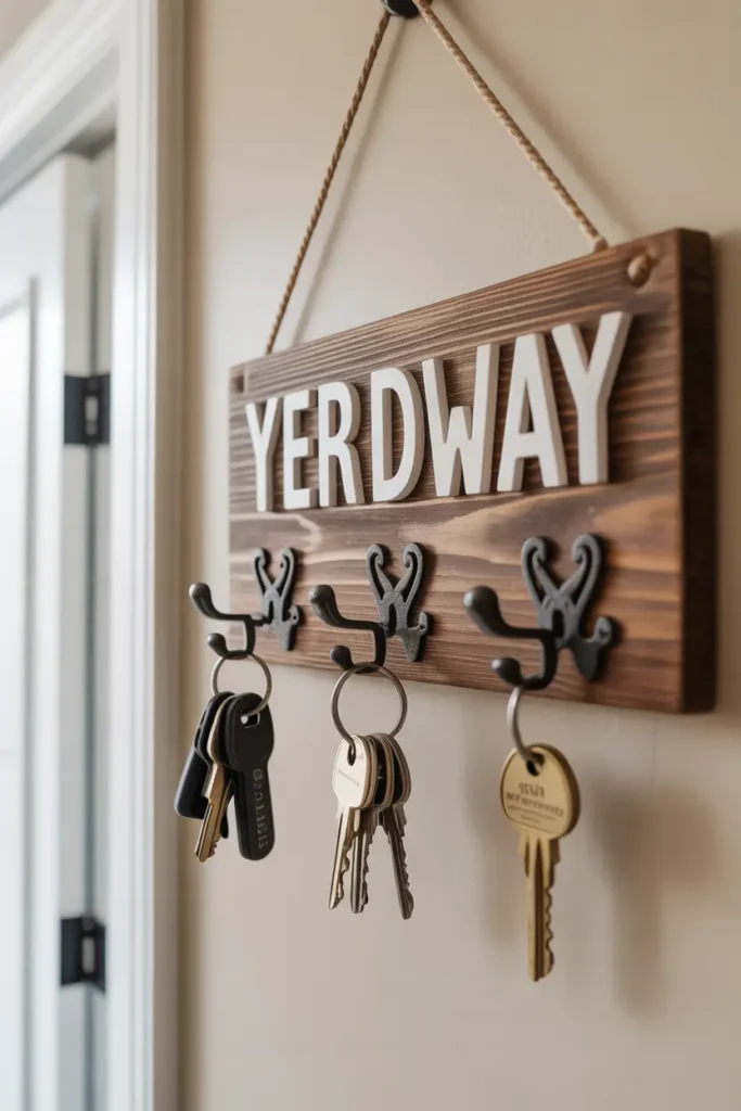 DIY Key Holder with Hooks