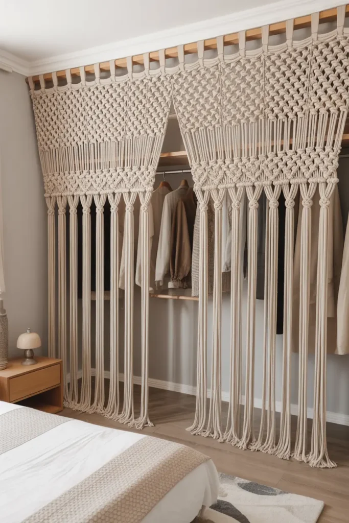 DIY Macramé Closet Door Hanging