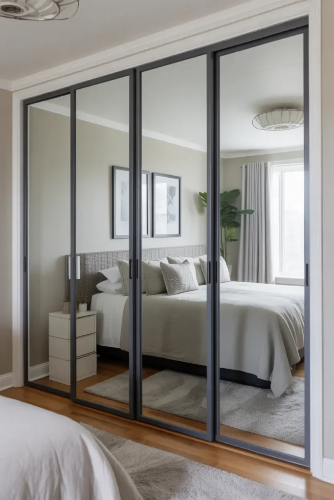 DIY Mirrored Closet Door Makeover