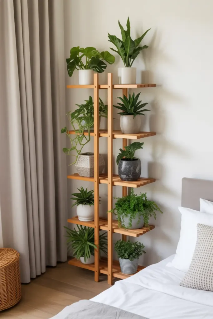 DIY Multi-Level Plant Stand for Bedroom Corners