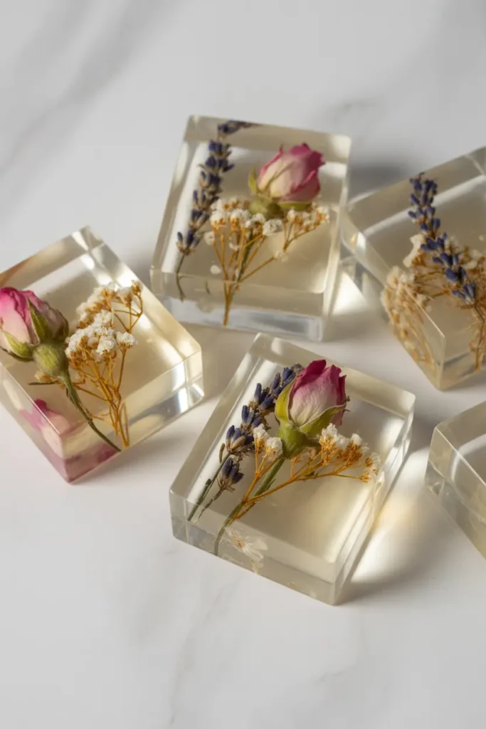 Embedded Flower Clear Soap Bars