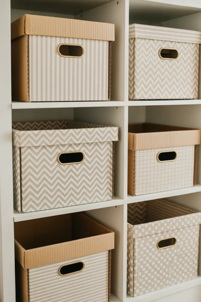 Fabric-Covered Storage Boxes