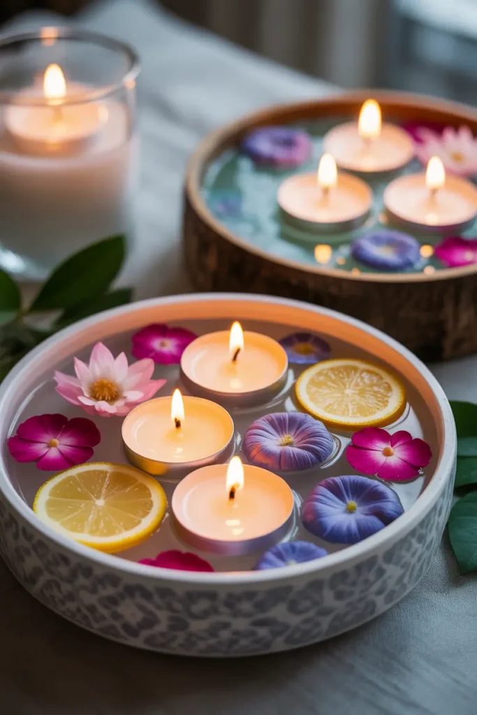 Floating Tea Light Candles