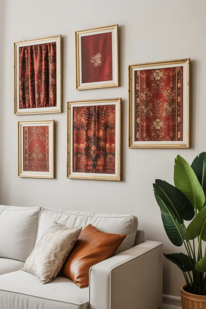 Framed Fabric Wall Art