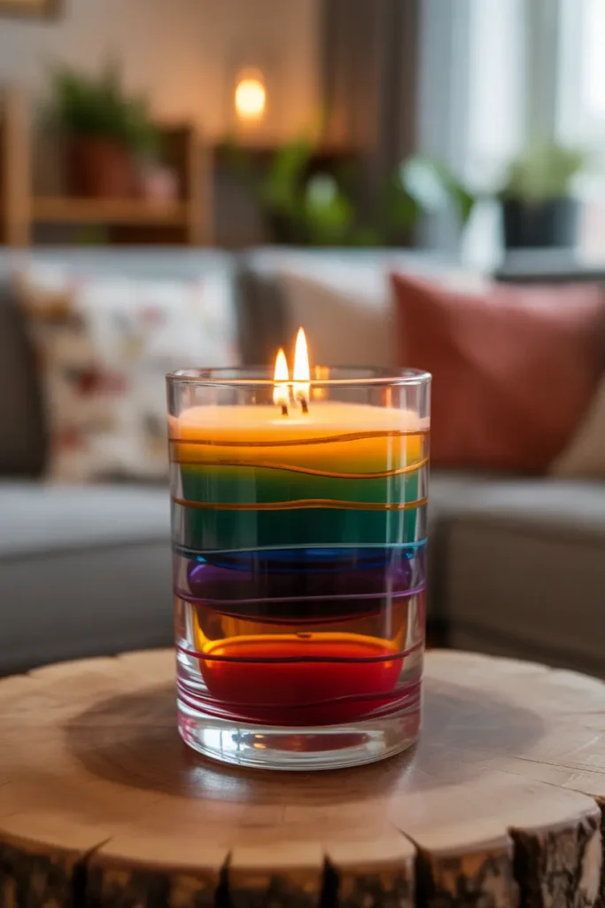 Layered Color Candles