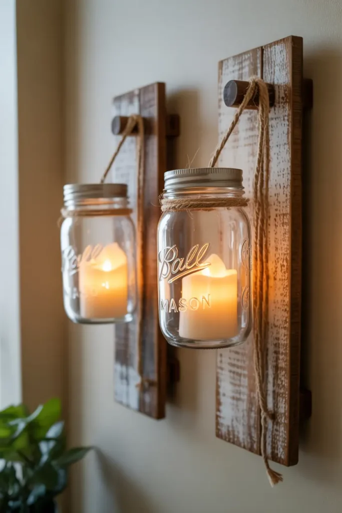 Mason Jar Wall Lanterns