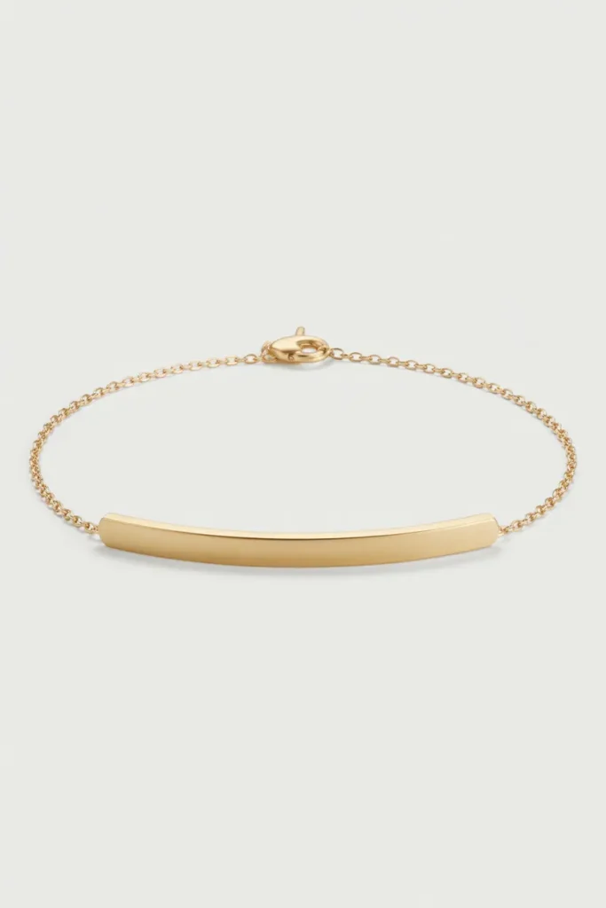 Minimalist Gold Bar Bracelet
