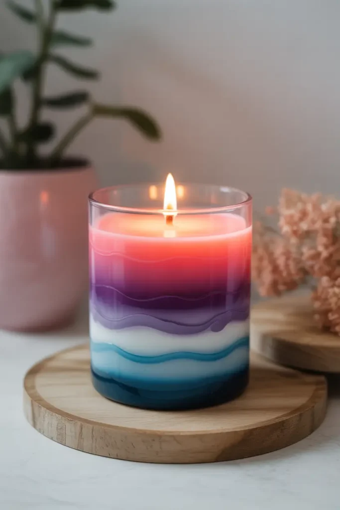 Ombre Layered Candles