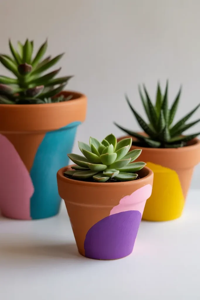 Painted Terracotta Plant Pots
