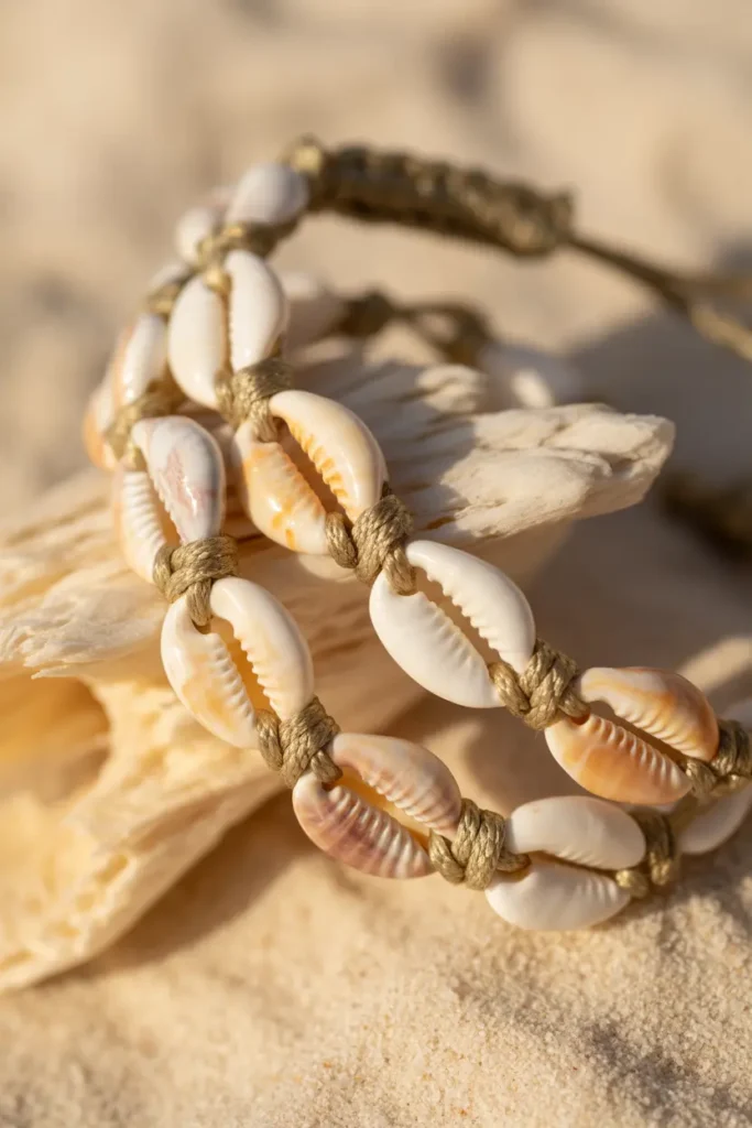 Seashell & Hemp Beachy Bracelet