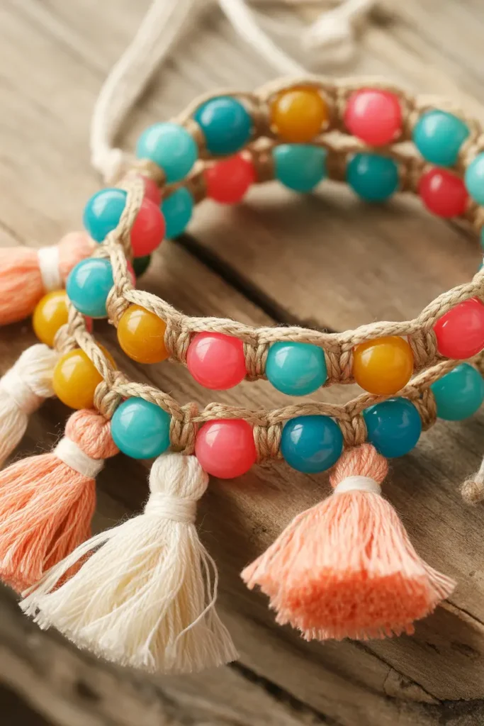 Tassel & Bead Boho Bracelet