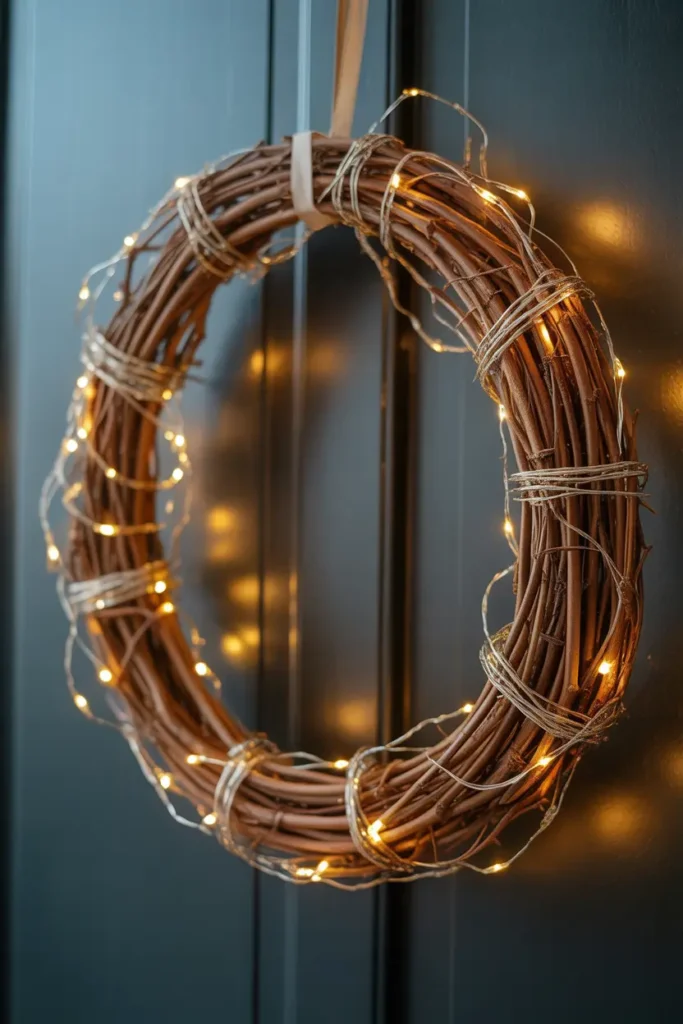 Twigs & Fairy Light Wreath