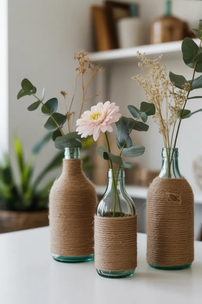 Twine Wrapped Vases