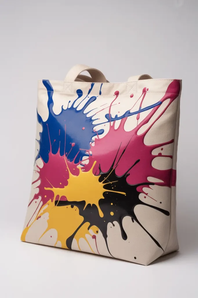 Artistic Splatter Paint Tote