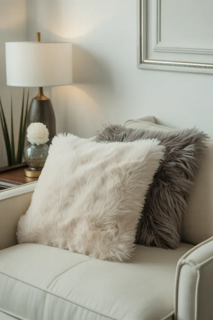 Faux Fur Winter Pillow