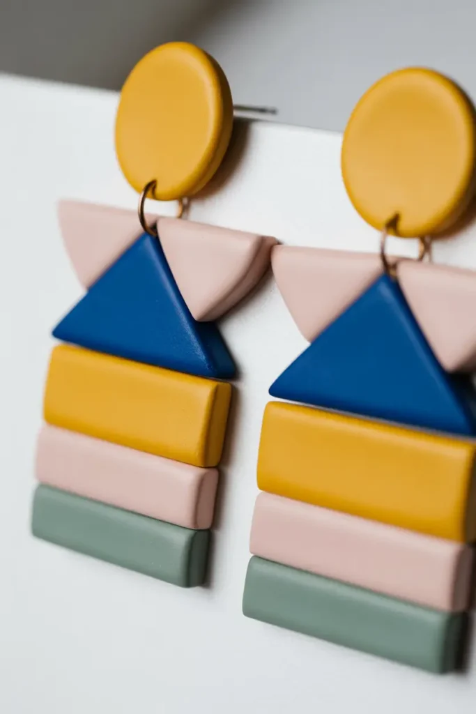 Geometric Clay Color-Block Drops