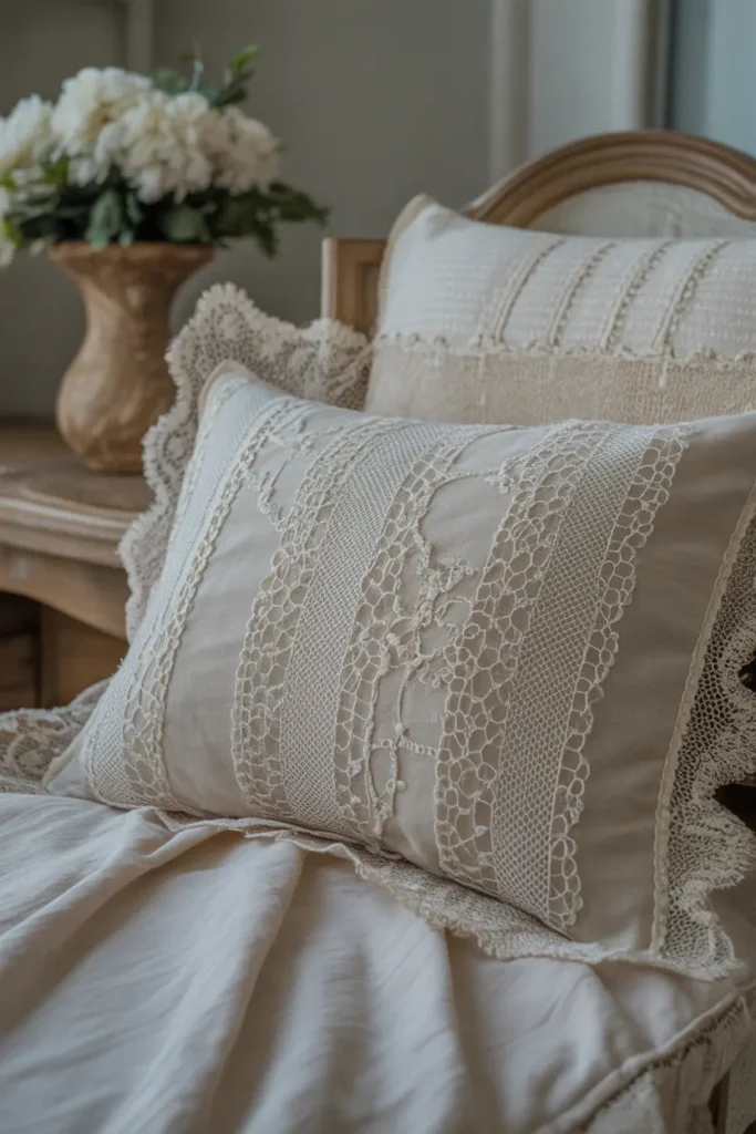 Lace Overlay Pillow