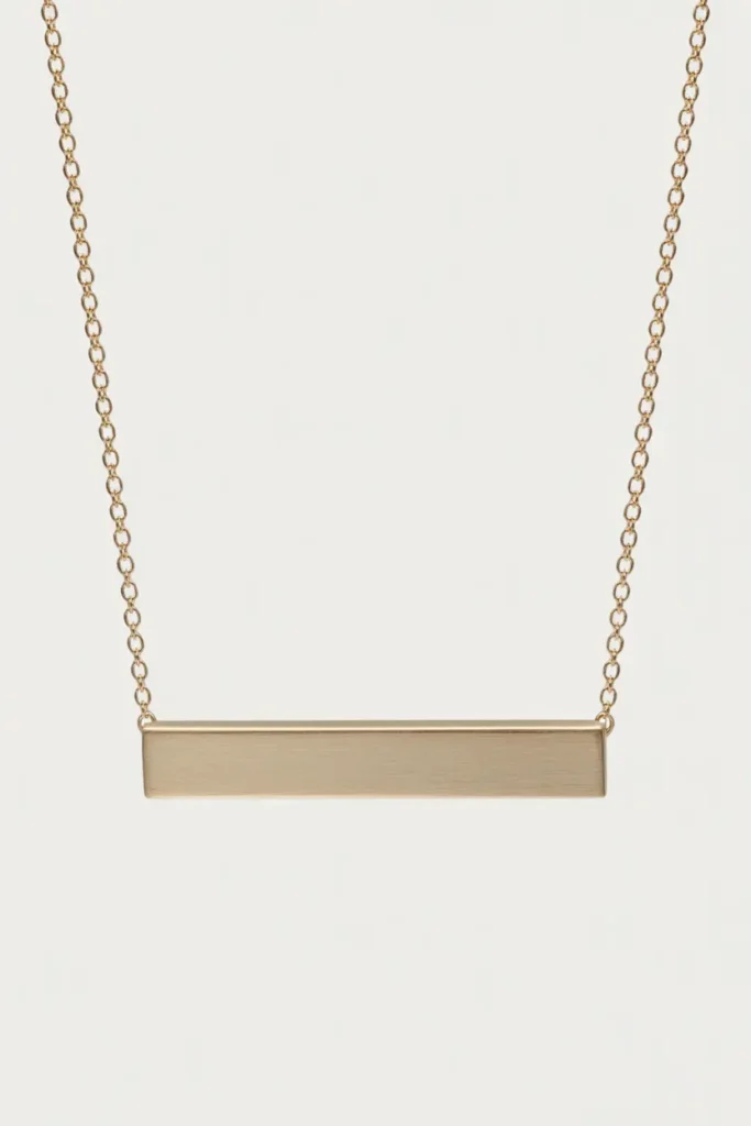 Minimalist Bar Pendant Necklace