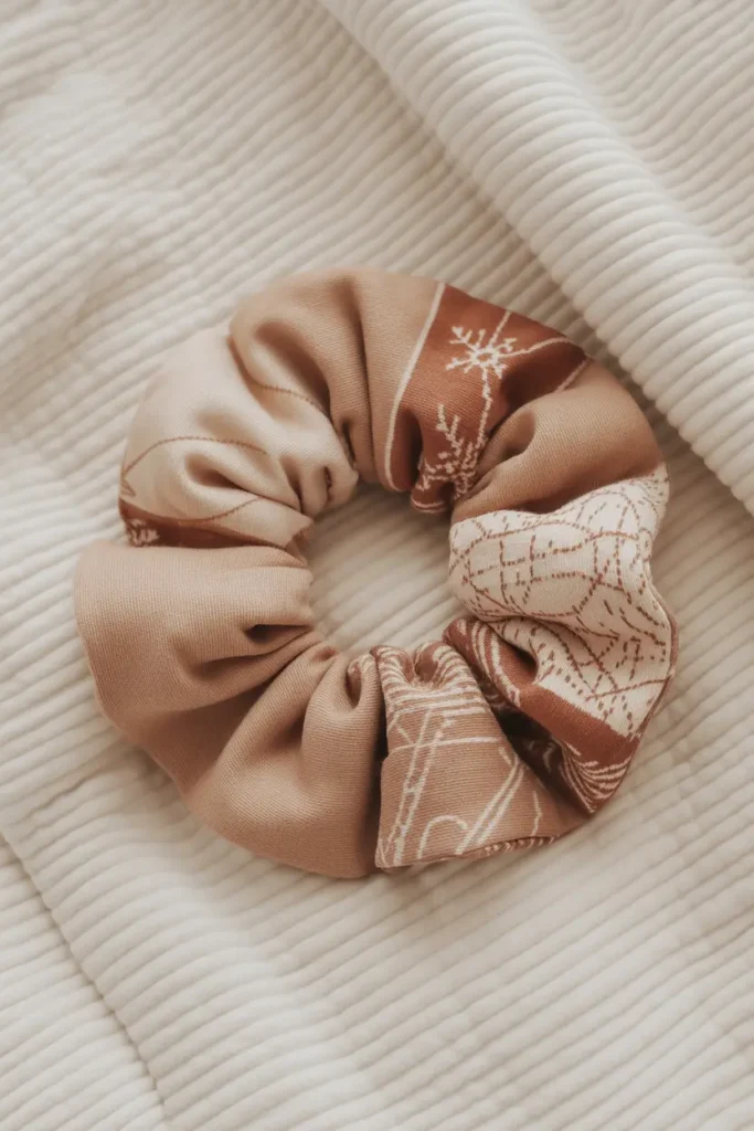 Quilted Cozy Winter Scrunchie