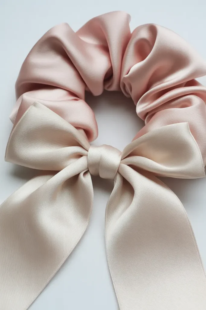 Satin Ribbon Bow Scrunchie