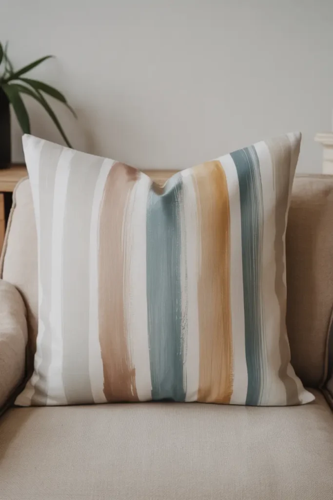 Striped Canvas Painter Pillow