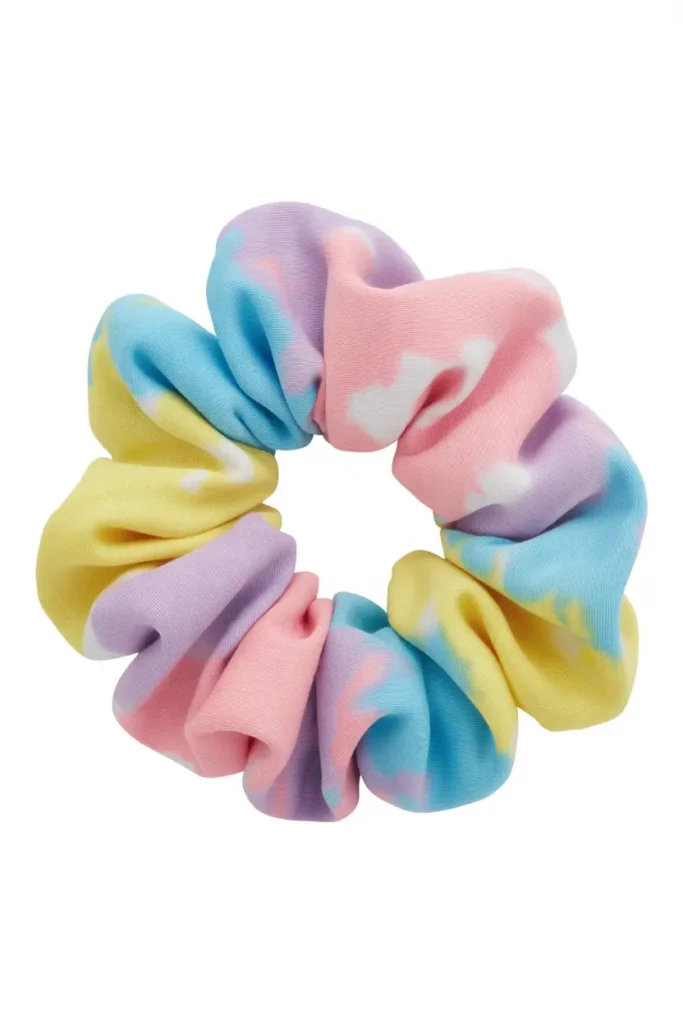 Tie-Dye Pastel Puffy Scrunchie