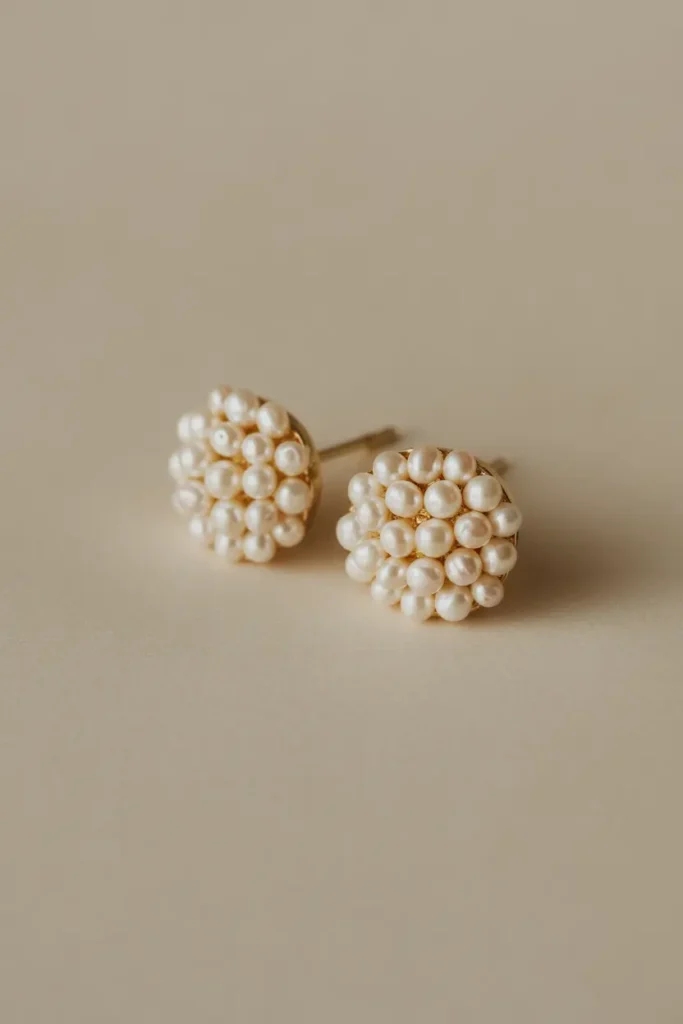 Tiny Pearl Cluster Studs