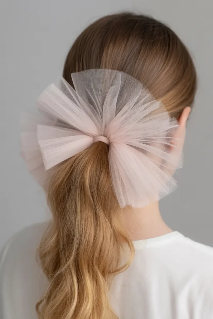 Tulle Puff Ponytail Accent