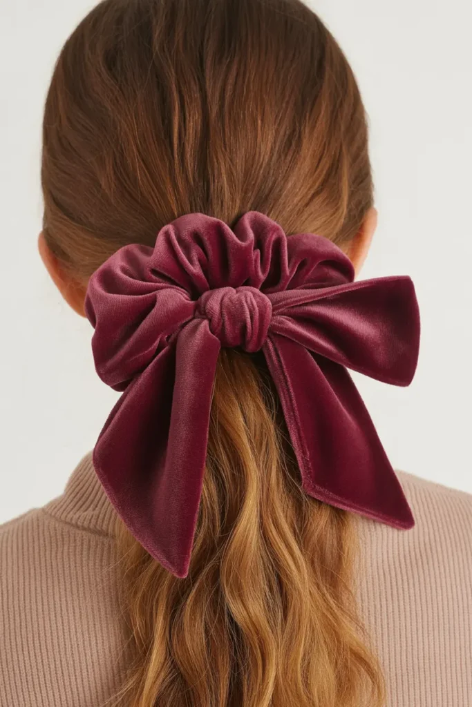 Velvet Bow Scrunchie